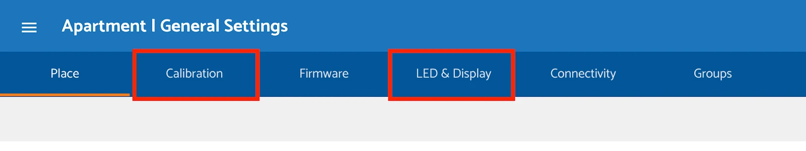 Figure 13: Tab section when ‘Advanced Settings’ is activated